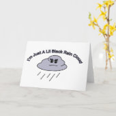 小さな黒い雨雲 カード (黄色い花)