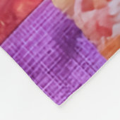 小さな黒と白のキットンのようなデザイン フリースブランケット (角)