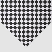 小さな黒と白のチェック柄 薄葉紙 (詳細)