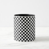小さな黒と白の市松模様 マグカップ (中央)