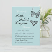 小さな黒のランジェリー ターコイズ ブラックレース 招待状 (スタンド正面)