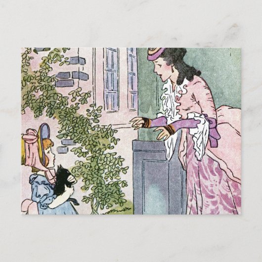 小さな黒の子猫 ポストカード (正面)