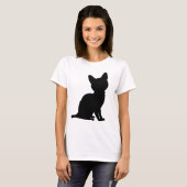 小さな黒猫アートTシャツティー Tシャツ (正面フル)