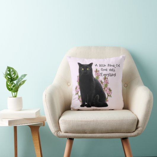 小さな黒猫 クッション (椅子)