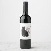 小さな黒猫 ワインラベル (正面)