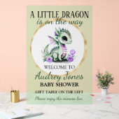 小さな龍が赤ちゃんのシャワーを途中にある アクリルサイン (ウェディング)