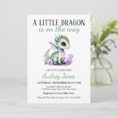小さな龍が赤ちゃんのシャワーを途中にある 招待状 (スタンド正面)