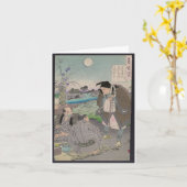 小さな、4" x 5.6" の折りたたみ式グリーティングカード カード (黄色い花)