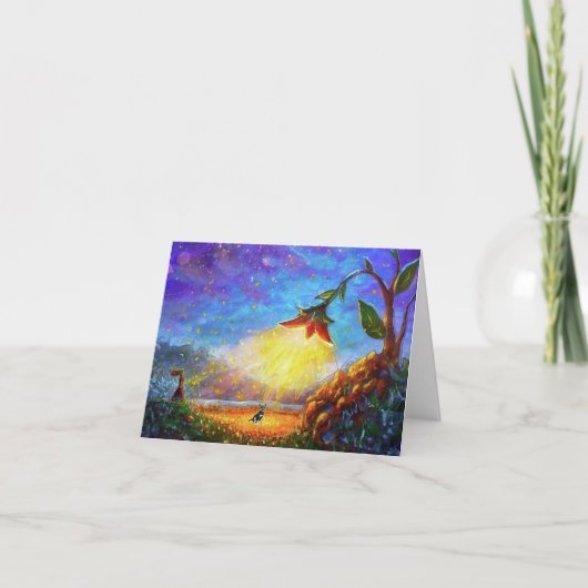 小さな、4" x 5.6" の折りたたみ式サンキューカード サンキューカード (正面)