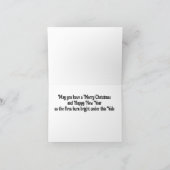 小さな、4" x 5.6" の折りたたみ式ホリデーカード シーズンカード (内部)