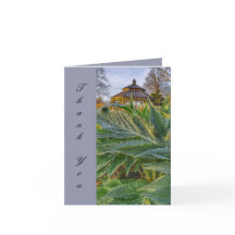 小さな、4" x 5.6" の折りたたみ式感謝カード