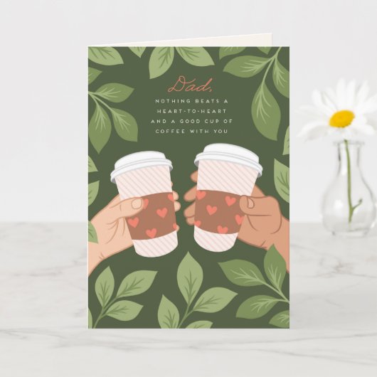 小さな、4" x 5.6" 折りたたみ式グリーティングカード カード (小さな植物)