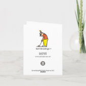 小さな、4" x 5.6" 折りたたみ式グリーティングカード カード (裏面)