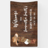 小さなAAベイビーカウボーイウェスタンウェルカムベイビーシャワー 横断幕 (縦)