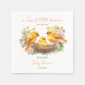 小さなbirdie孵化はすぐに春赤ちゃんシャワー スタンダードカクテルナプキン (正面)