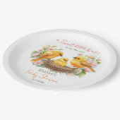 小さなbirdie孵化はすぐに春赤ちゃんシャワー ペーパープレート (アングル)