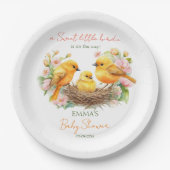 小さなbirdie孵化はすぐに春赤ちゃんシャワー ペーパープレート (正面)
