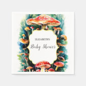 小さなBohoキノコ赤ちゃんシャワー スタンダードカクテルナプキン (正面)