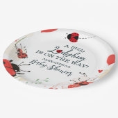 小さなLadybug女の子の赤ちゃんシャワー ペーパープレート (アングル)