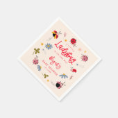 小さなLadybug虫の赤ちゃんシャワー スタンダードカクテルナプキン (角)