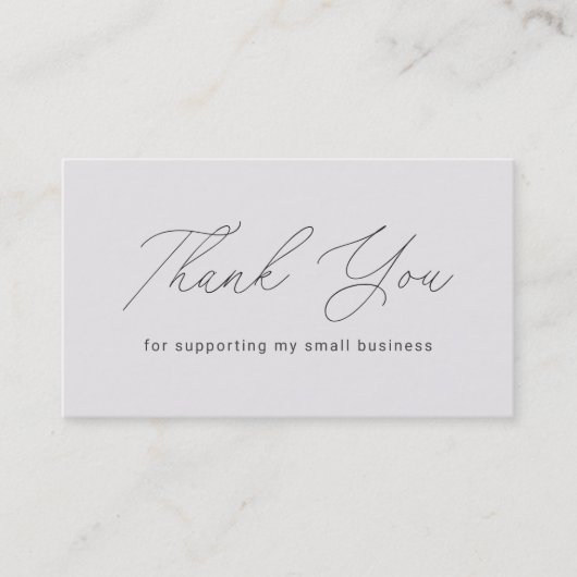 小さなQRコードをサポートしてくれてありがとう 名刺 (正面)