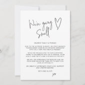 小さめの結婚式に変更 縮小版のウェディングスクリプトフォント 案内状 (正面)