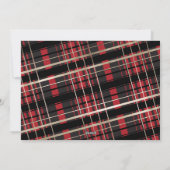 小さメリーいクリスマスカード赤い格子フェイク箔 シーズンカード (裏面)