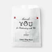 小さモダンな紳士の赤ちゃんシャワーかわいい フェイバーバッグ (正面)