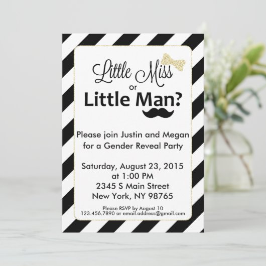 小さ恋しく思か小さな男のジェンダーが招待状を明かす 招待状 (スタンド正面)