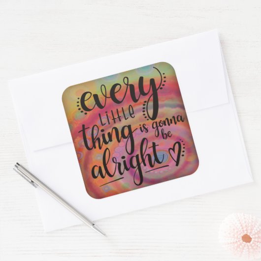 小さ感動的な全てのことカラフル スクエアシール (封筒)