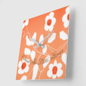 小さ感動的な物を四角い時計 スクエア壁時計 (傾斜)