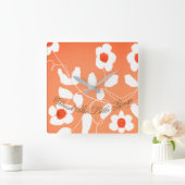 小さ感動的な物を四角い時計 スクエア壁時計 (ホーム)