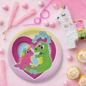 小さ最高のな友達-一角獣と竜 ペーパープレート (パーティー)