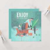 小さ楽しむいことターコイズガーデニング禅 カード (正面/裏面インサイチュ)