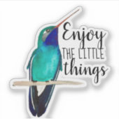 小さ楽しむいことハチドリ シール (正面)