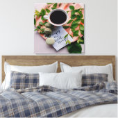 小さ楽しむなものコーヒークッキー平和 キャンバスプリント (インサイチュ (寝室))