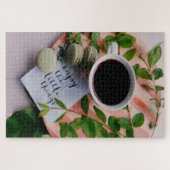 小さ楽しむなものコーヒークッキー平和 ジグソーパズル (横)