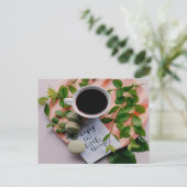 小さ楽しむなものコーヒークッキー平和 ポストカード (スタンド正面)