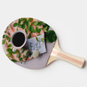 小さ楽しむなものコーヒークッキー平和 卓球ラケット (横)