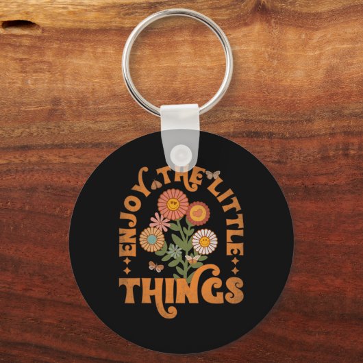 小さ楽しむなものヴィンテージ花人生 キーホルダー (正面)