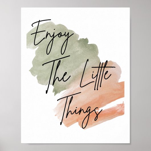 小さ楽しむなもの水の色のミニマリスト ポスター (正面)