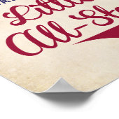 小さ離れなオールスターのための野球のサイン ポスター (角)