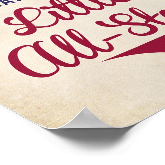 小さ離れなオールスターのための野球のサイン ポスター (角)