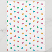 小よくはしゃぐハートパターンスクラップブック紙 (正面)