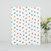 小よくはしゃぐハートパターンスクラップブック紙 (スタンド正面)