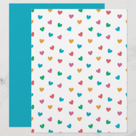 小よくはしゃぐハートパターンスクラップブック紙