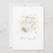 小よくはしゃぐ子の赤ちゃんガールシャワー 招待状 (裏面)