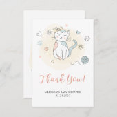 小よくはしゃぐ子の赤ちゃんシャワー サンキューカード (正面/裏面)