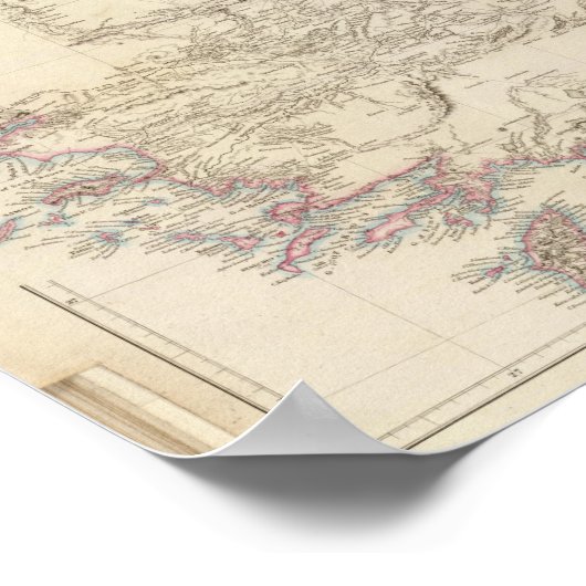 小アジアの地図 ポスター (角)