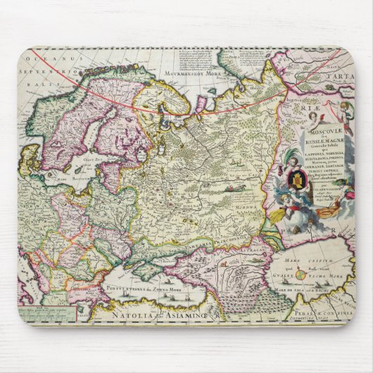 小アジアの地図 マウスパッド (正面)